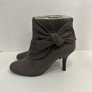 Apt.9 Women’s Size 7.5M Media Grey Zip High Heel Ankle Boots